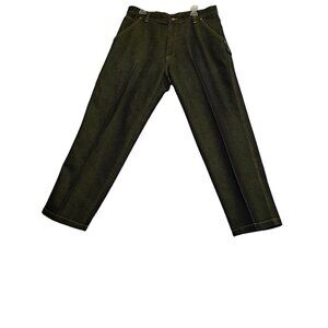 Vtg Webs Jeans Dark Denim Yellow Baggy 38x32 Y2K 90s Vintage Wide Leg